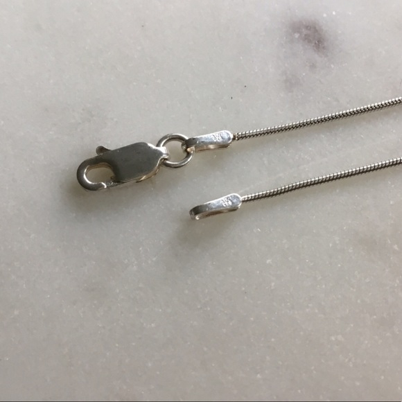 Natural Larimar Key Sterling Silver Necklace - Picture 16 of 16